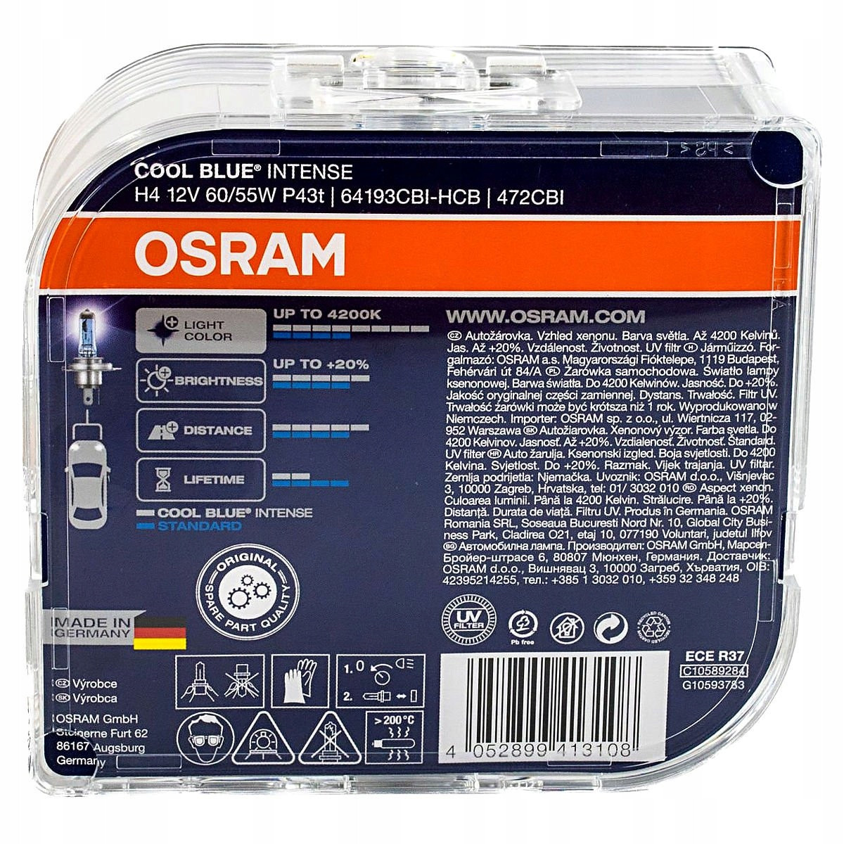 Автомобильная лампа H7 Osram Cool Blue Intense - фото 4 - id-p159352725