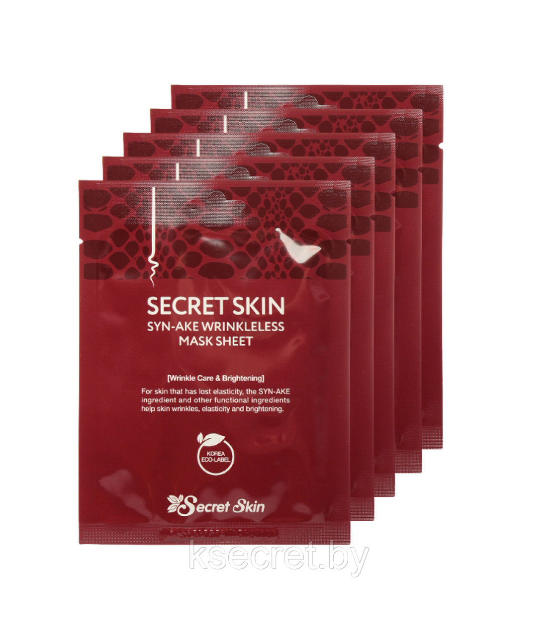 SS Syn-ake Маска для лица тканевая со змеиным ядом SECRETSKIN SYN-AKE WRINKLELESS MASK SHEET 20гр - фото 2 - id-p159353132