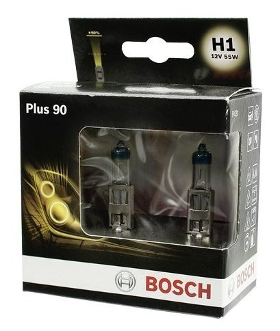 Автомобильная лампа Bosch H1 Plus 90 (+90% яркости) комплект 2шт - фото 1 - id-p159353399