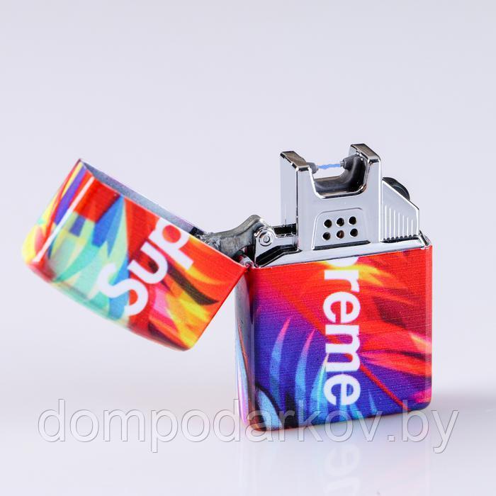 Зажигалка электронная "Supreme", в подарочной коробке, USB, дуговая, 3.7х5.8 см - фото 2 - id-p159353345