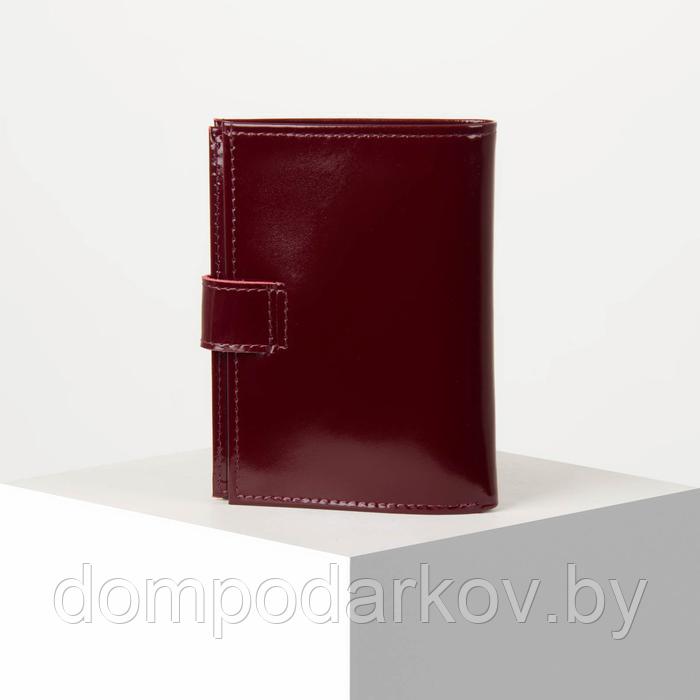 Обложка для автодокументов и паспорта, 5 карманов для карт, цвет бордовый - фото 2 - id-p159362050