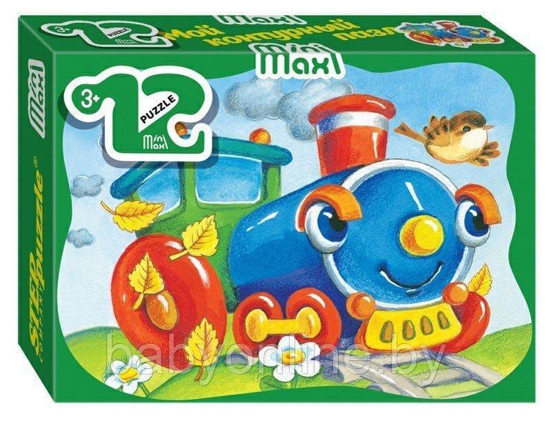 Мозаика пазлы puzzle 12 Паровозик Макси MAXI арт 87003