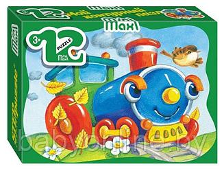 Мозаика пазлы puzzle 12 Паровозик Макси MAXI арт 87003