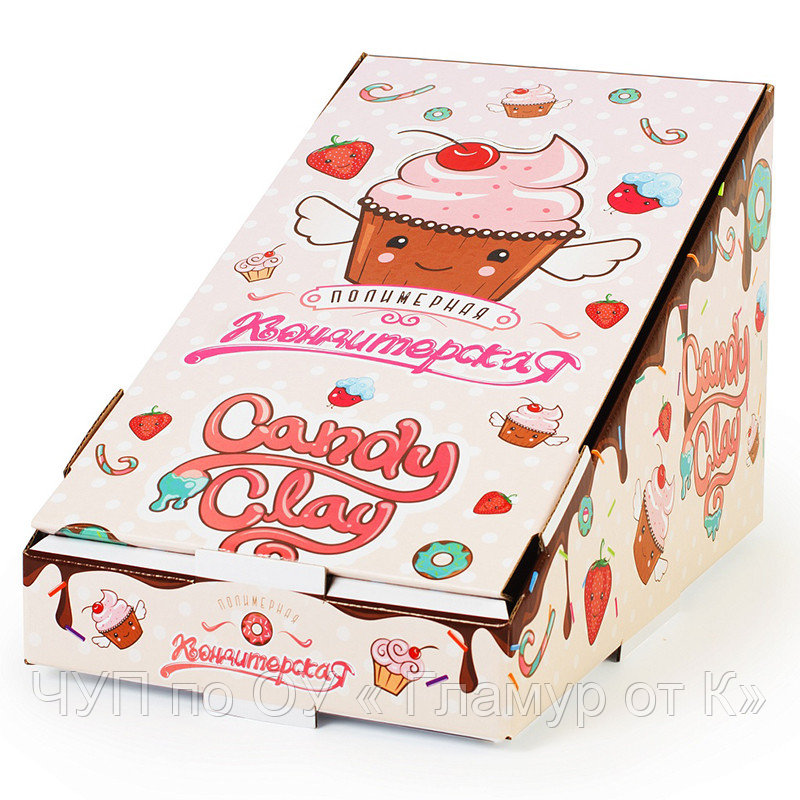 FL.07-0007 FLEUR Candy Clay Масса для лепки. Глазурь (18шт.)