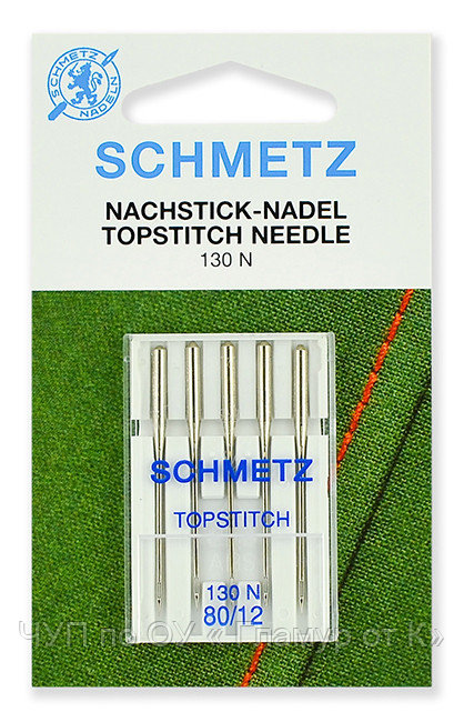 Иглы Топ Стич Schmetz 130N NM 80, уп.5 игл