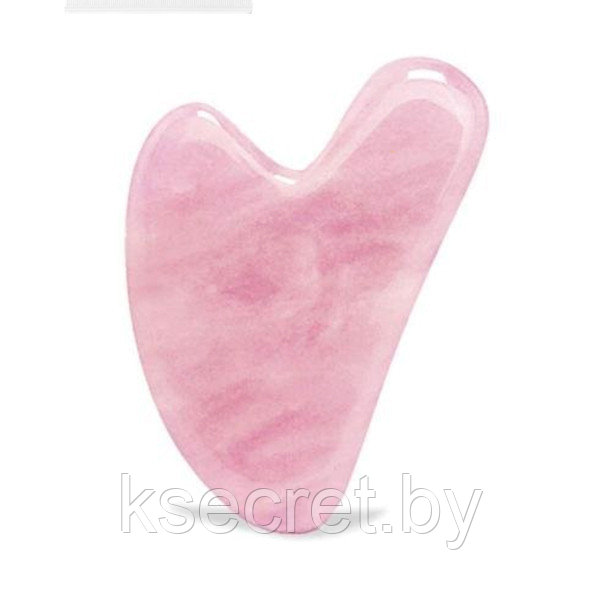 АЮМ Mассажер ГУАША для лица (кварц розовый) Massager GUASHA rose quartz - фото 1 - id-p159368454