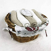 Комплект махровых полотенец «Грэй», размер 30 × 30 см - 5 шт, капучино