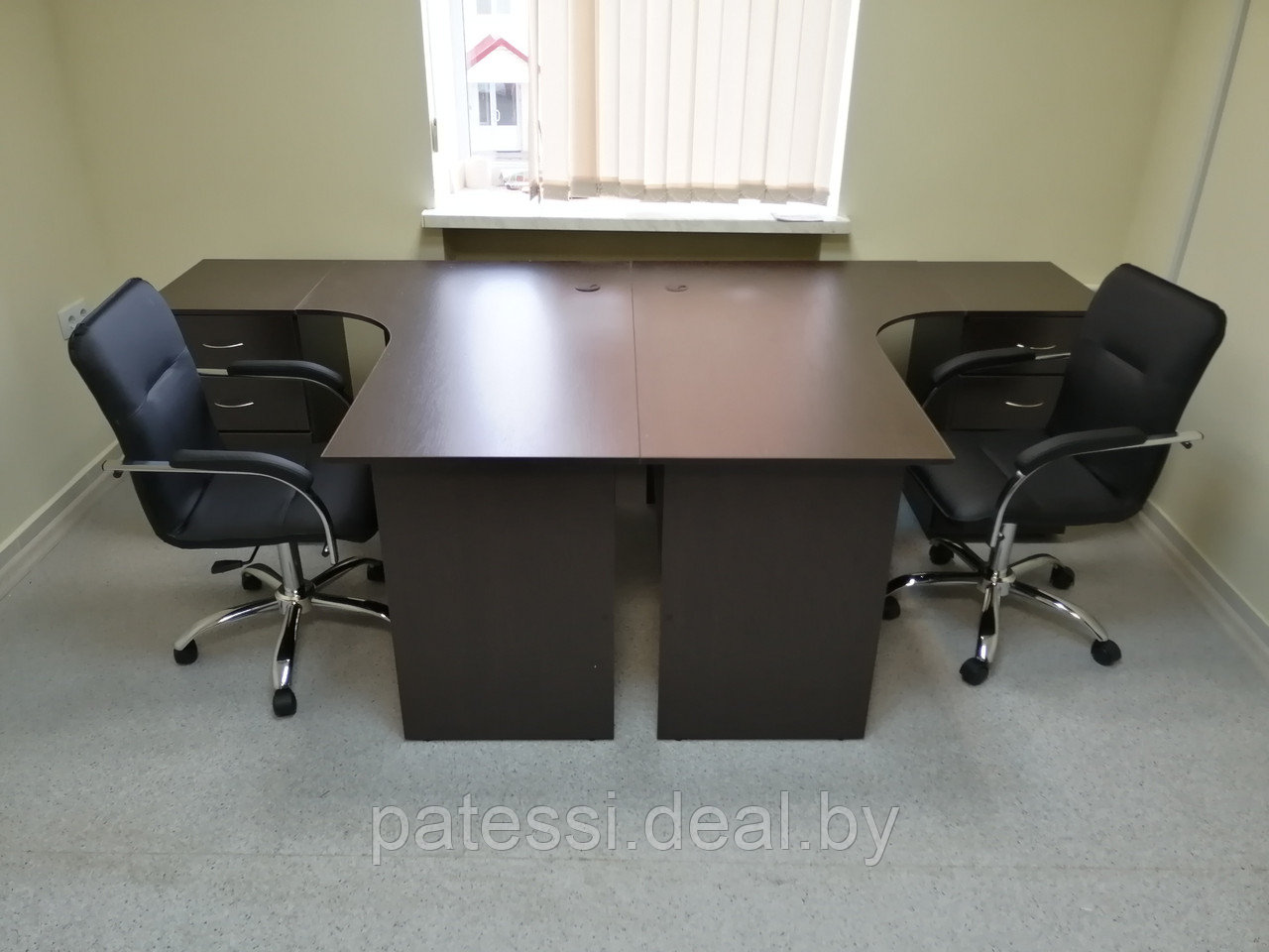Комплект офисных столов с креслами на два рабочих места . В НАЛИЧИИ - фото 3 - id-p159386462