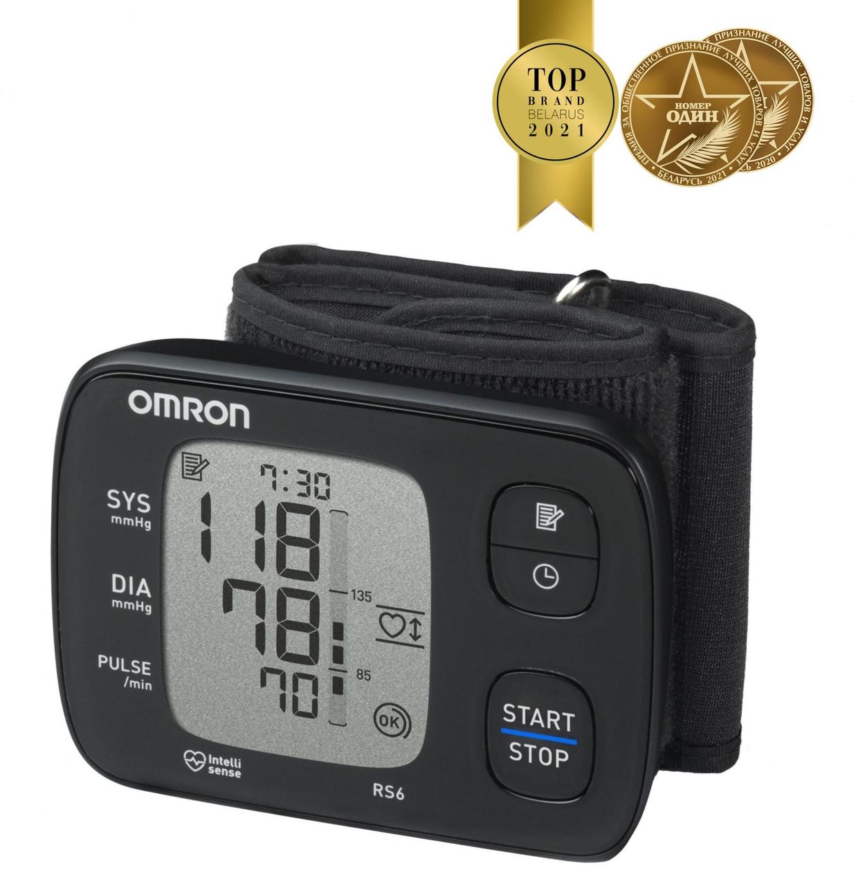 Автоматический тонометр для измерения артериального давления на запястье Omron/Омрон RS6 (HEM-6221-E)