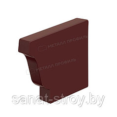 Заглушка желоба 120х86 правая (ПЭ-01-8017-0.5) RAL 8017 Коричневый шоколад