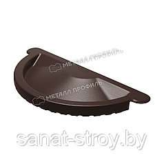 Заглушка желоба D125 GS (ВПЭД-03-8017-0.6) RAL 8017 Коричневый шоколад