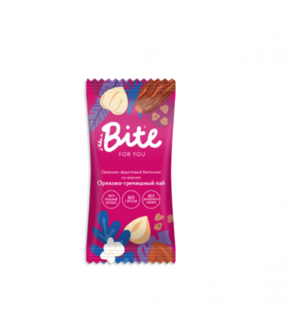 Батончик "Орехово-гречишный пай" Bite for you, 35 гр