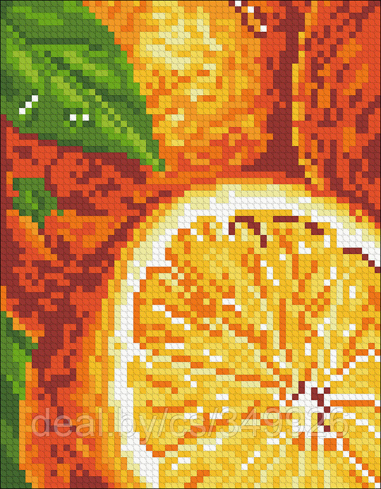 Набор Паутинка для изготовления картины со стразами арт.М274 Апельсины 14х18 см
