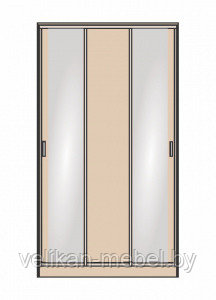 Шкаф-купе СШ 10.09.02 -1,75 м трехдверный  с зеркалами