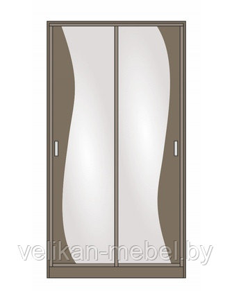 Шкаф-купе двухдверный-1,19 м - СШ 10.04.-( 02 ) с двумя зеркалами - фото 1 - id-p159408454