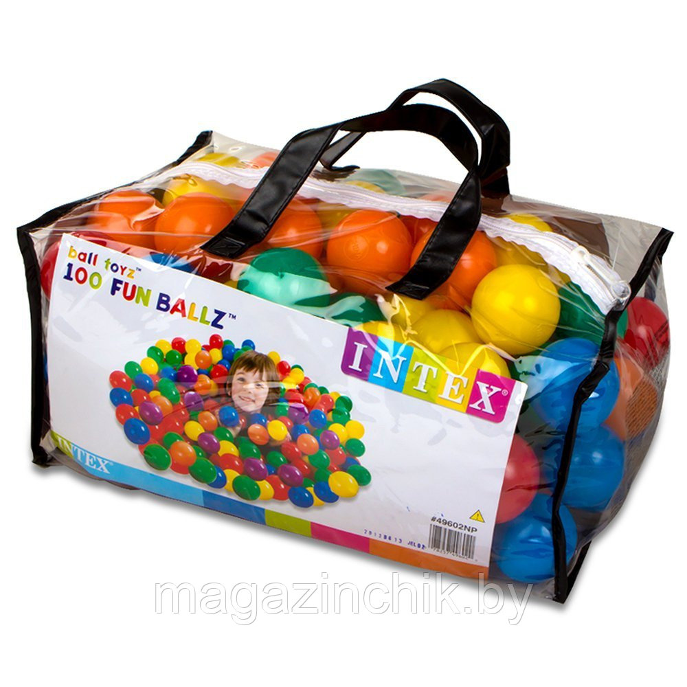 Набор шариков для игровых центров 6,5 см Intex Fun Ballz 49602 100 штук купить в Минске