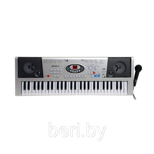SD5492-A Синтезатор пианино, 54 клавиши, с микрофоном, микрофон, работает от сети - фото 2 - id-p159439848