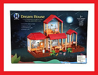 556-17 Домик для куклы двухэтажный "Dream House" с мебелью, 133 элемента