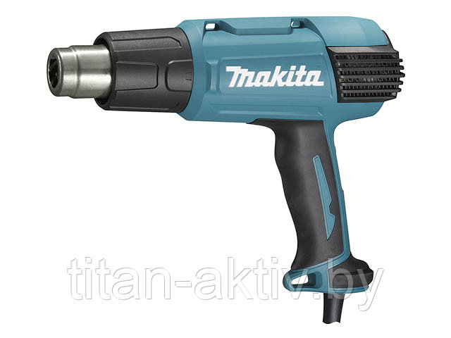 Термовоздуходувка MAKITA HG 6530 VK в чем. + набор сопл (1600 Вт, 3 скор., 50-600 °С, плавн. рег.,50