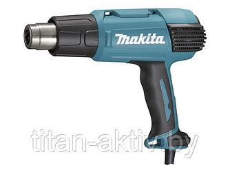 Термовоздуходувка MAKITA HG 6530 VK в чем. + набор сопл (1600 Вт, 3 скор., 50-600 °С, плавн. рег.,50