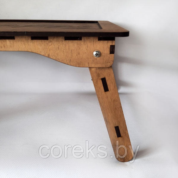 Деревянный столик для завтрака / ноутбука "С добрым утром" №5 (цвет венге) - фото 2 - id-p159469605