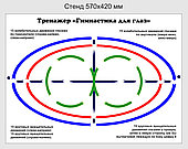 Стенд "Тренажер для глаз"  570 х 420 мм