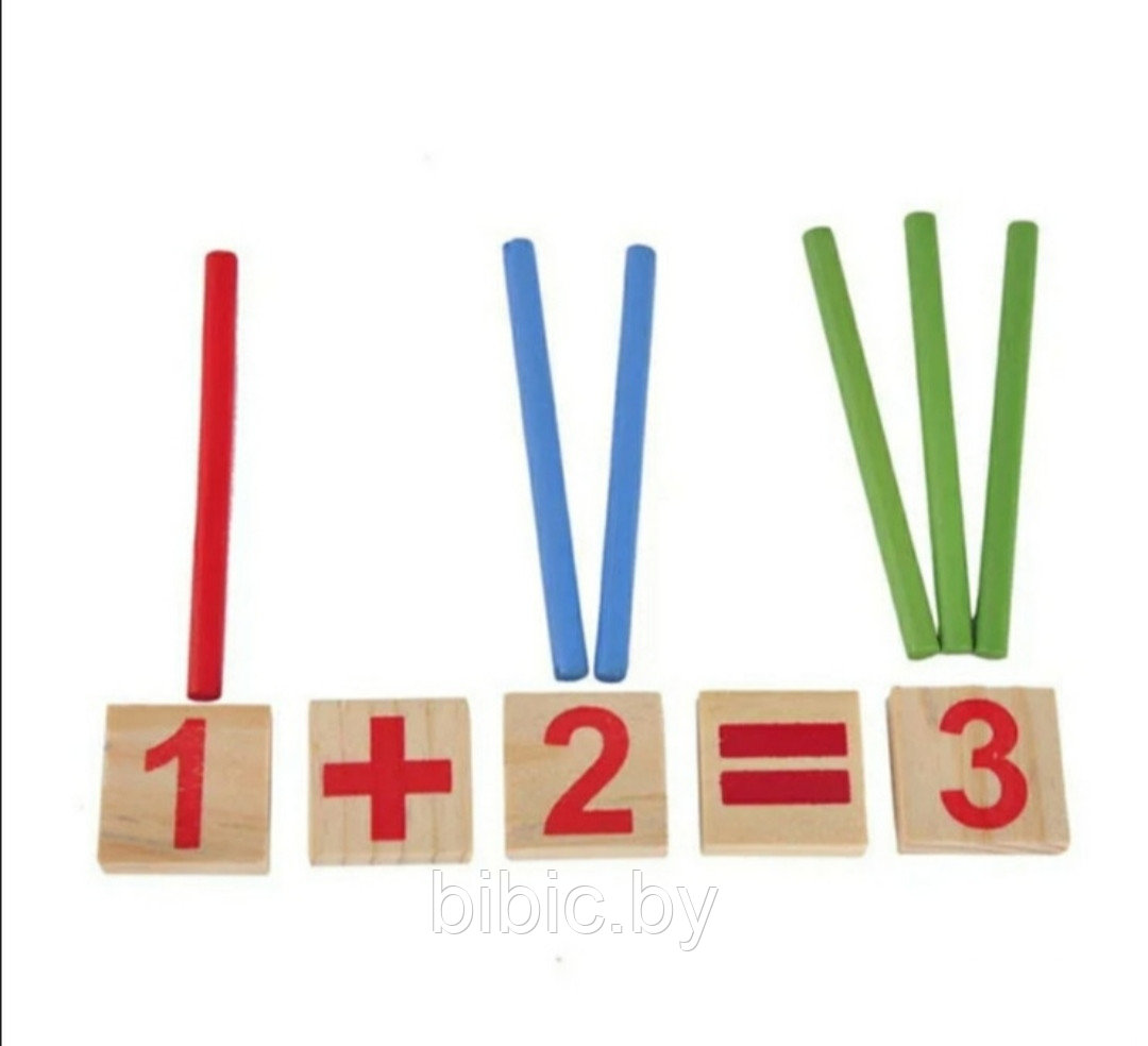 Развивающий набор со счётными палочками и цифрами - фото 4 - id-p159472732