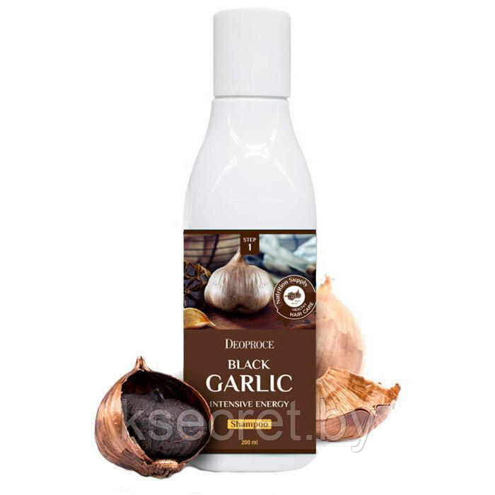 ДП HAIR BLACK GARLIC Шампунь для волос с черн. чесноком BLACK GARLIC INTENSIVE ENERGY SHAMPOO 200ml 200мл - фото 1 - id-p159475124