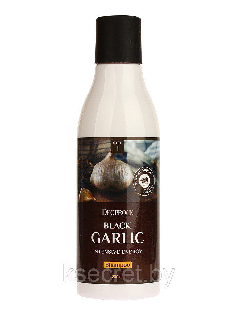 ДП HAIR BLACK GARLIC Шампунь для волос с черн. чесноком BLACK GARLIC INTENSIVE ENERGY SHAMPOO 200ml 200мл - фото 2 - id-p159475124