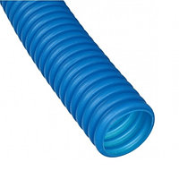 Трубка защитная гофрированная (пешель) для 25-26 трубы (синяя)