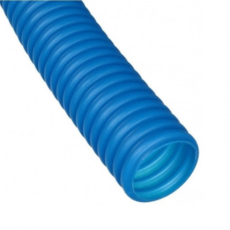 Трубка защитная гофрированная (пешель) для 25-26 трубы (синяя), фото 2