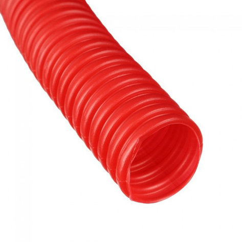 Трубка защитная гофрированная (пешель) для 25-26 трубы (красная), фото 2