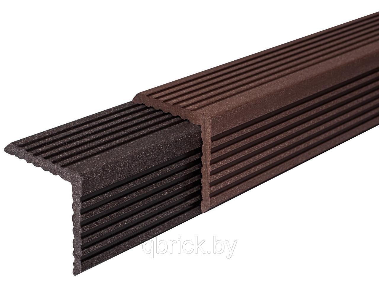 Уголок равнополочный ДПК Deckron 57*57*3000, вельвет, венге
