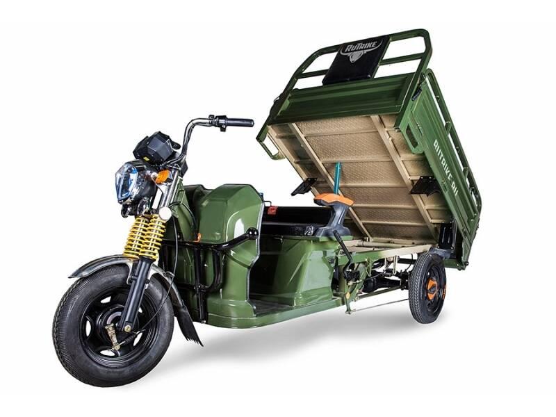 Грузовой электрический трицикл Rutrike Гибрид 1500 60V 1000W серый - фото 4 - id-p159477432