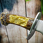 Нож сувенирный  стальной (длина ножа 28.00 см)  на подставке Волк, фото 5