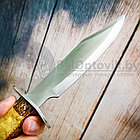 Нож сувенирный  стальной (длина ножа 28.00 см)  на подставке Волк, фото 6
