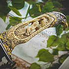 Нож сувенирный  стальной (длина ножа 30.50 см) на подставке Орел, фото 3