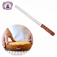 Нож для бисквита с деревянной ручкой 22 см