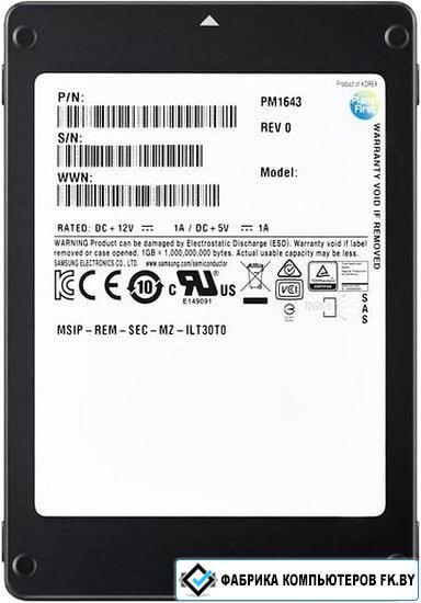 SSD Samsung PM1643a 15.36TB MZILT15THALA-00007 - фото 1 - id-p159503759