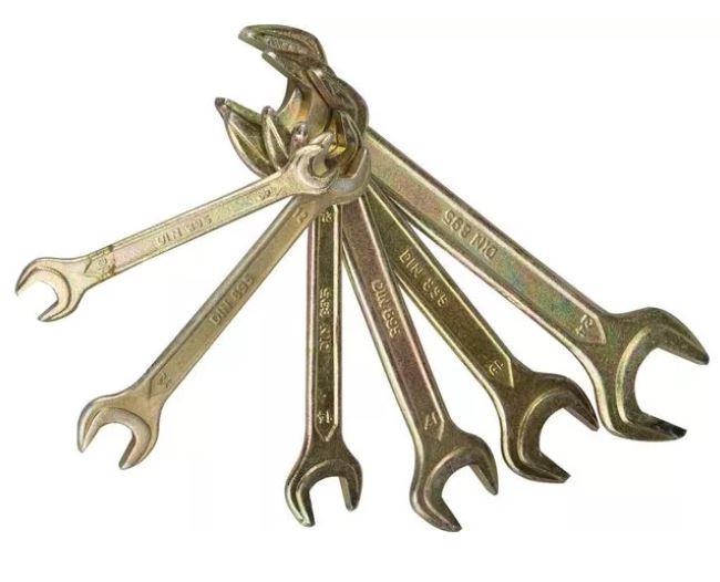 Набор рожковых гаечных ключей 6 шт, 8 - 24 мм, STAYER - фото 1 - id-p154887815