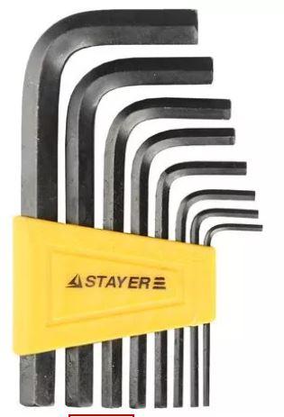 Набор STAYER Ключи "STANDARD" имбусовые, 2 - 10мм, 8 шт