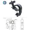 KUPO KCP-838B-T Handcuff Clamp w/T-Handle, black. Струбцина (M12)