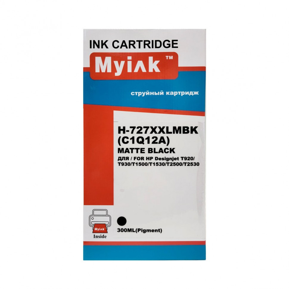 Картридж 727/ C1Q12A (для HP DesignJet T920/ T930/ T1500/ T1530/ T2500/ T2530) MyInk, матовый чёрный