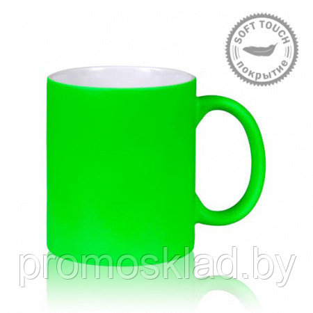 Кружка 11 oz (неон зеленый) для сублимации