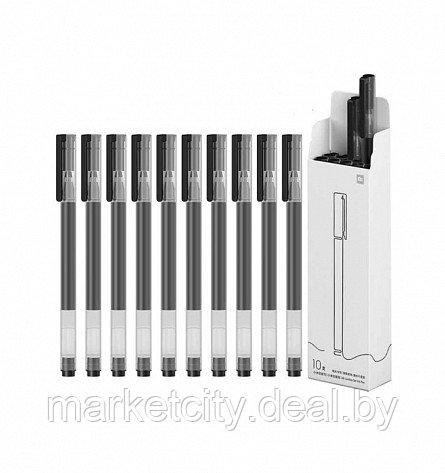 Набор гелевых ручек Xiaomi MI Jumbo Gel Ink Pen (MJZXB02WC) 10 шт, черные - фото 1 - id-p159531317