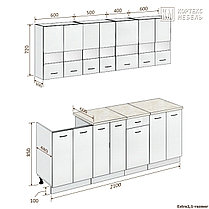 Кухня Корнелия Экстра 2,1 м  фабрика Кортекс-Мебель (варианты размеров и цвета), фото 3