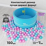 Сухой бассейн Romana Easy ДМФ-МК-02.53.03 бирюзовый с серыми шариками, фото 2