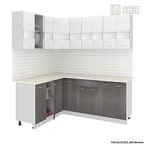 Угловая кухня Корнелия Экстра 1,5х2,0. фабрика Кортекс-Мебель с вариантами компоновки, фото 2