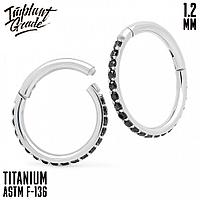 Кольцо-кликер Twilight Black Implant Grade 1.2 мм титан (1,2*8мм)