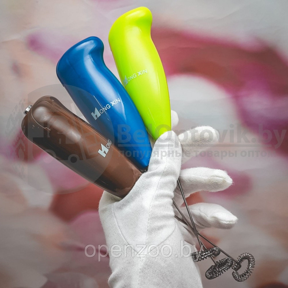 Капучинатор ручной Hongxin мини-миксер/вспениватель молока, венчик для капучино и латте Фиолетовый - фото 2 - id-p158516352